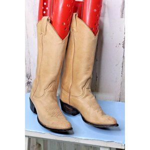Larry Mahan Super Soft Tan 7 N ( Narrow) Western Women's Boots